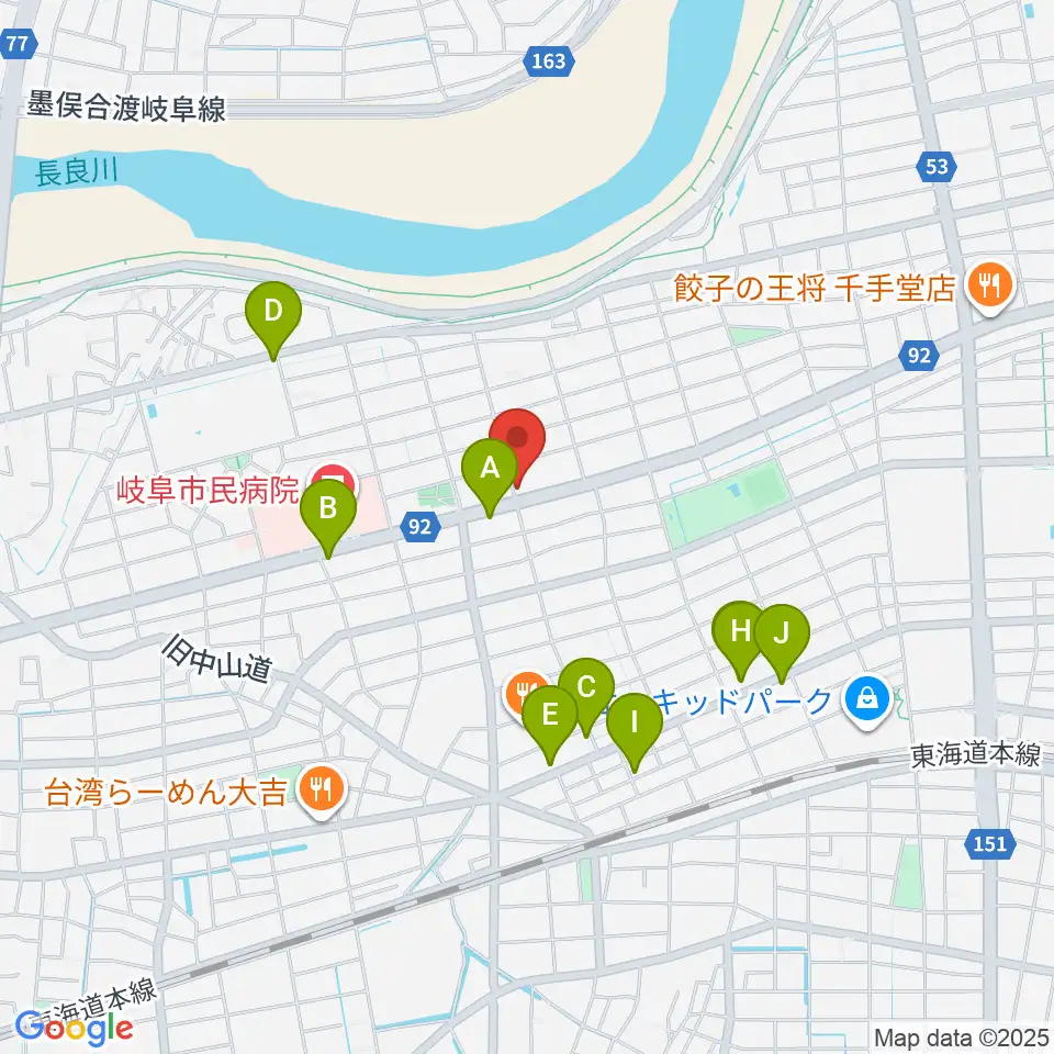 M's MUSIC SCHOOL & LIVEHALL周辺のカフェ一覧地図