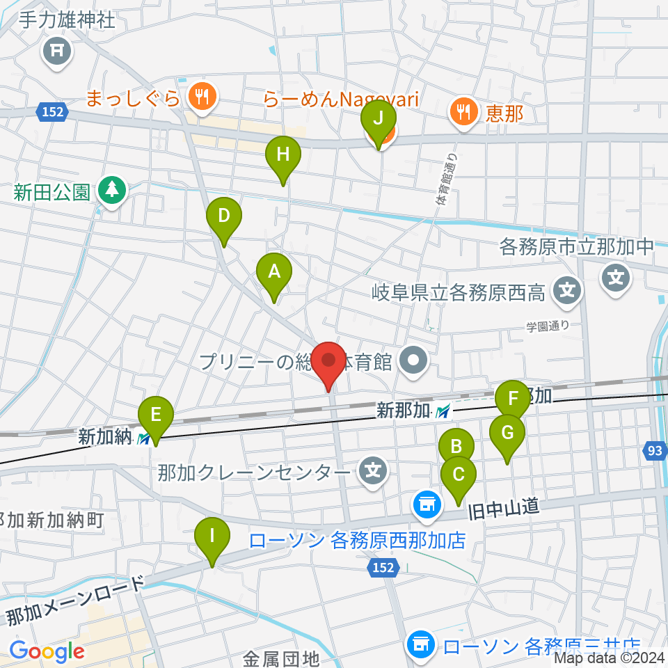 シャルテ音楽教室周辺のカフェ一覧地図