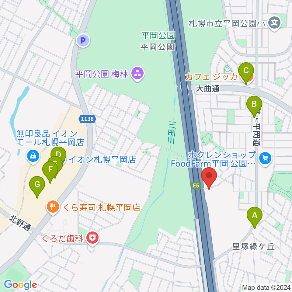 札幌ステュームスタジオ周辺のカフェ一覧地図