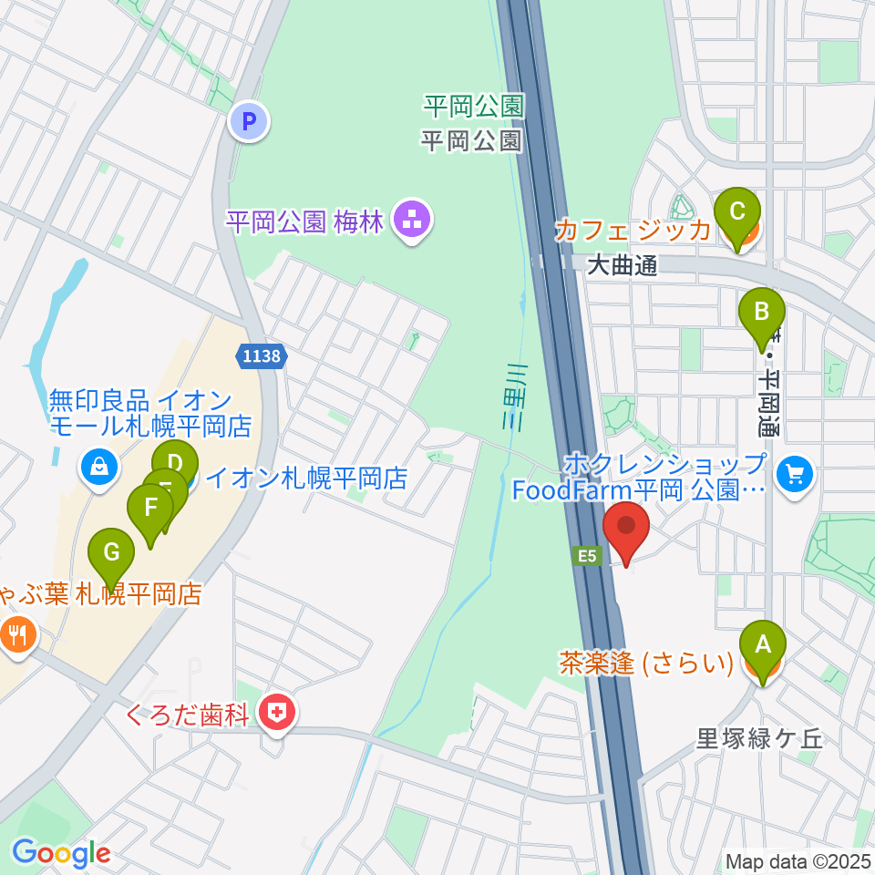 札幌ステュームスタジオ周辺のカフェ一覧地図