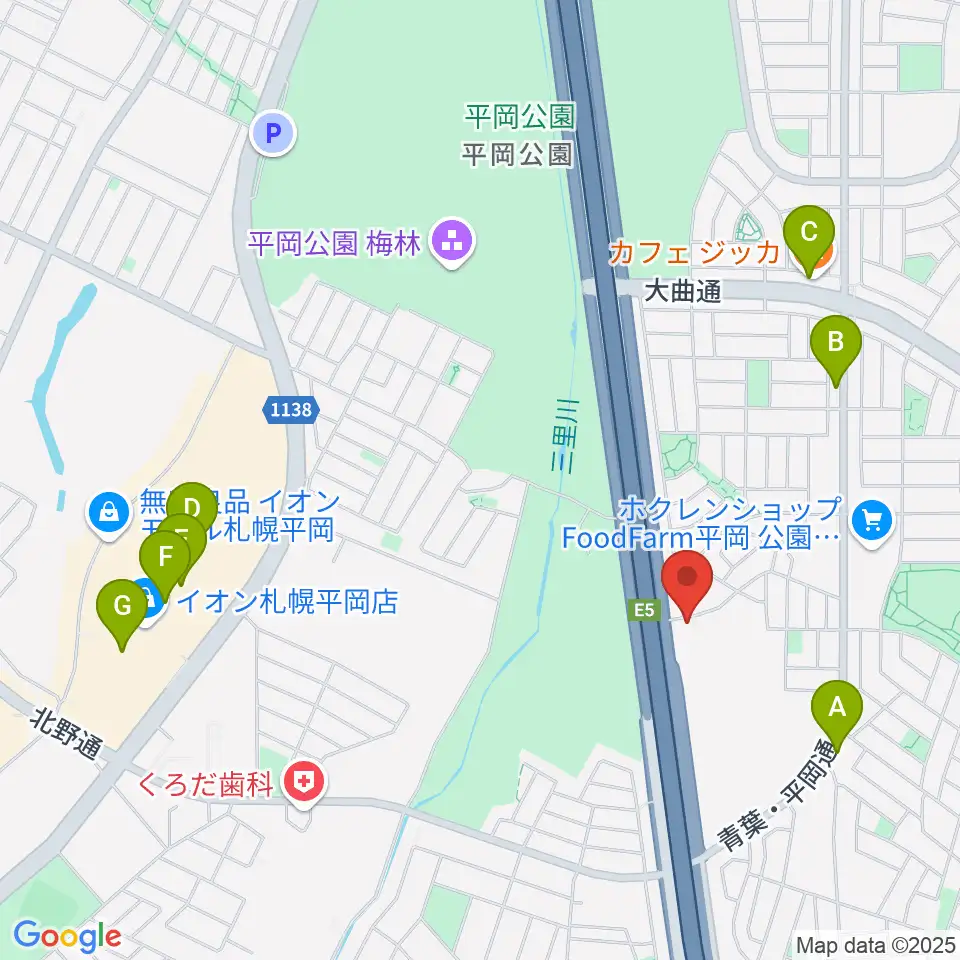 札幌ステュームスタジオ周辺のカフェ一覧地図