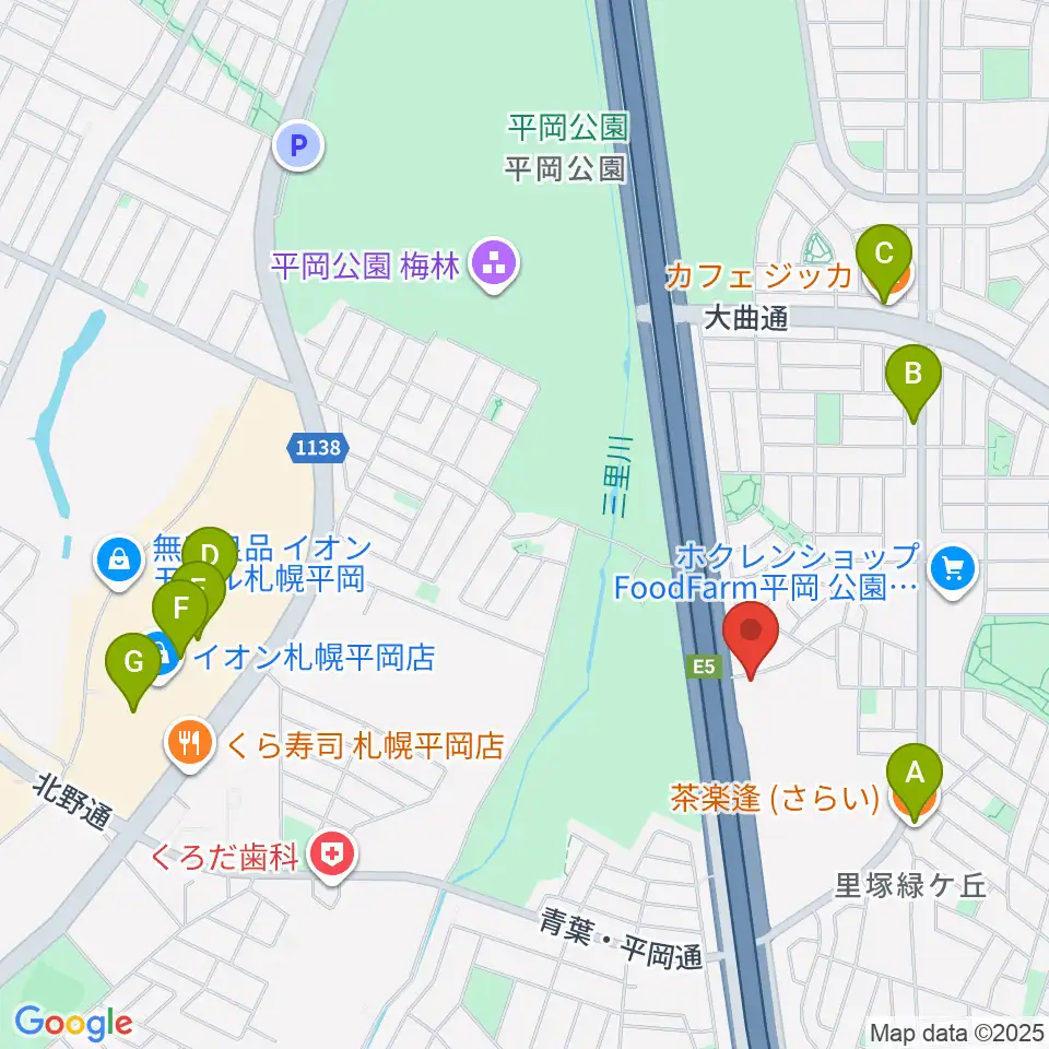 札幌ステュームスタジオ周辺のカフェ一覧地図
