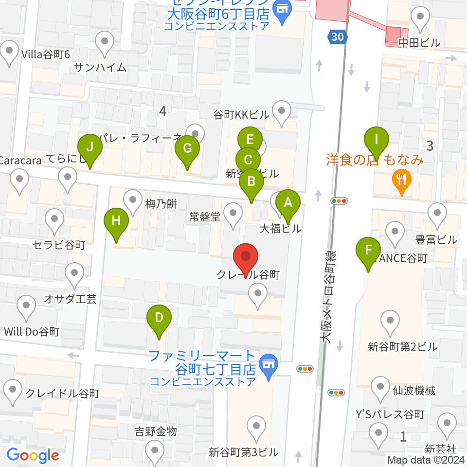 さくらピアノ教室・ヴァイオリン教室周辺のカフェ一覧地図