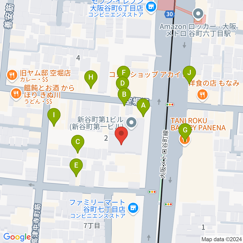 さくらピアノ教室・ヴァイオリン教室周辺のカフェ一覧地図