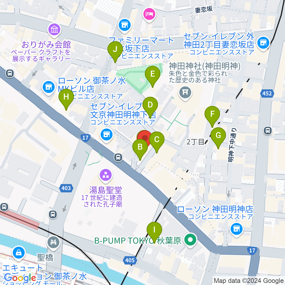 メディア・カーム周辺のカフェ一覧地図