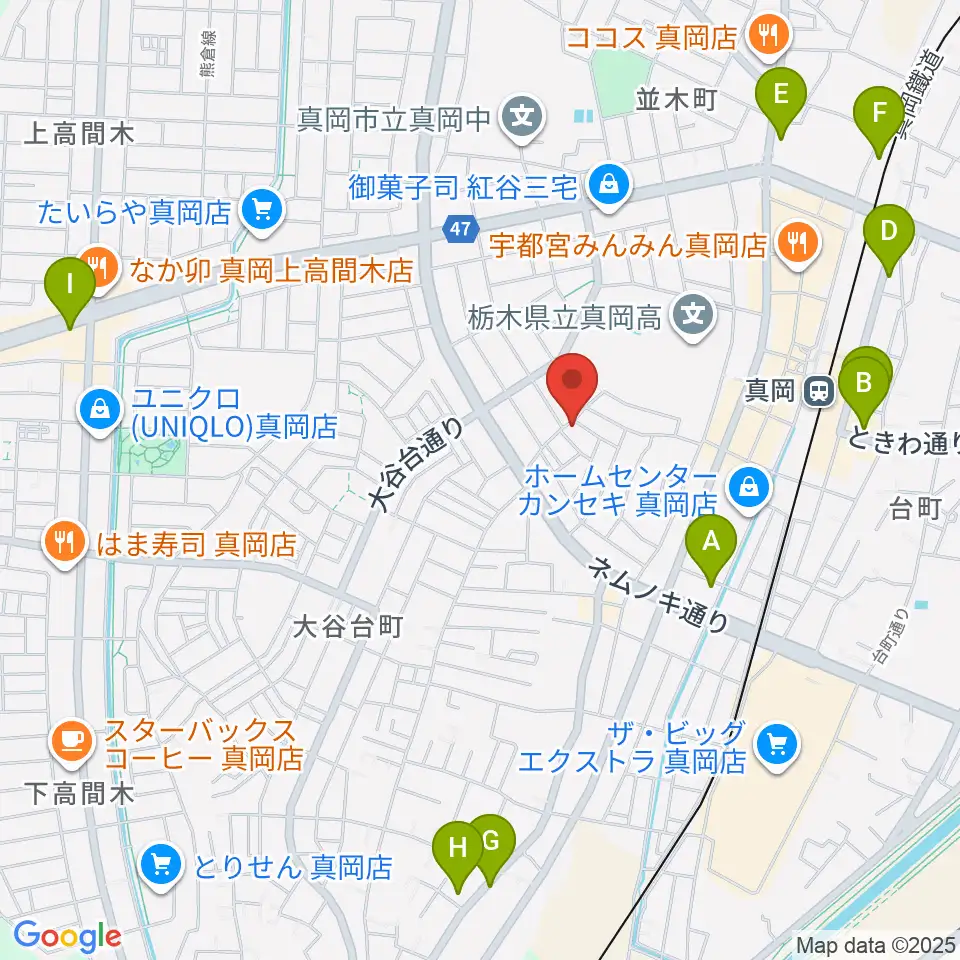 シノザキ総合音楽学院周辺のカフェ一覧地図
