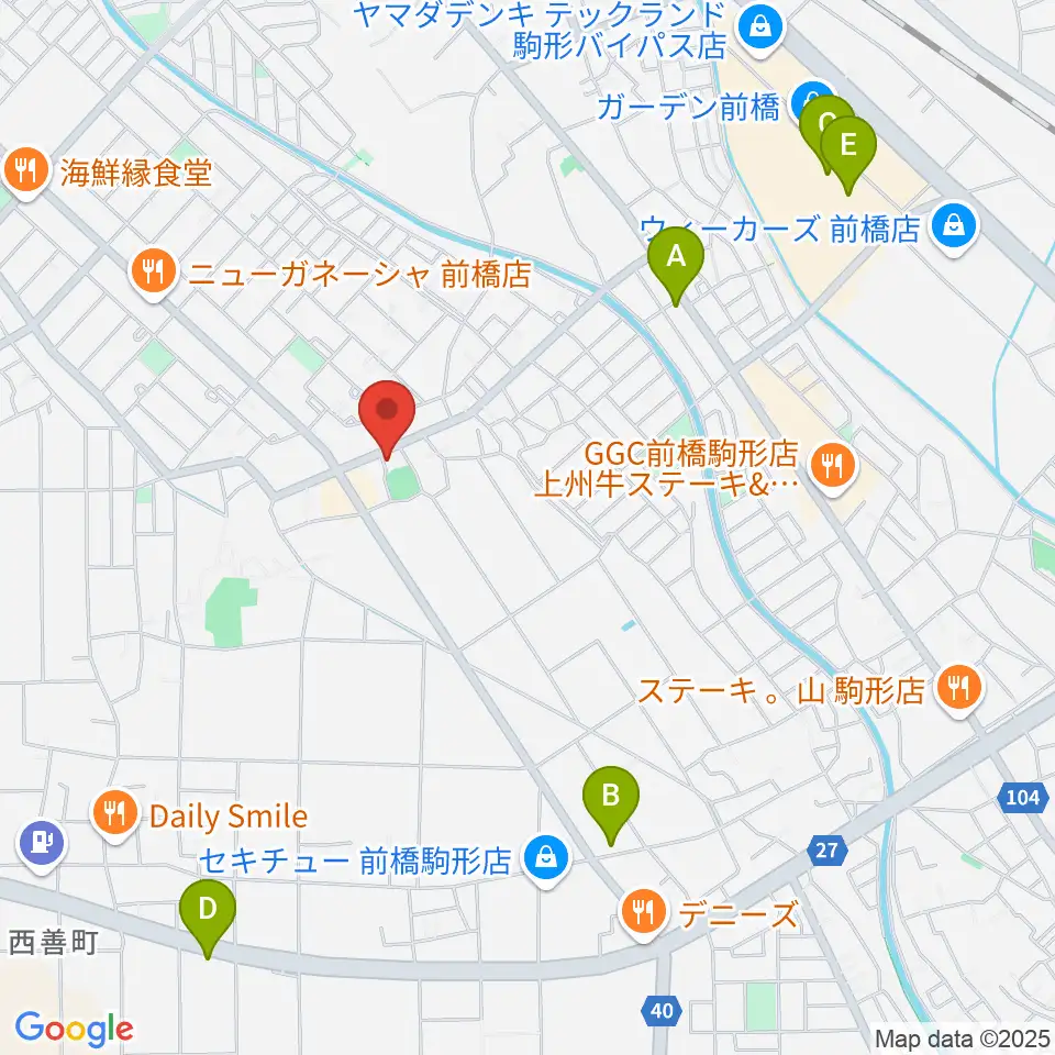 ヴィエナピアノ教室・フルート教室周辺のカフェ一覧地図