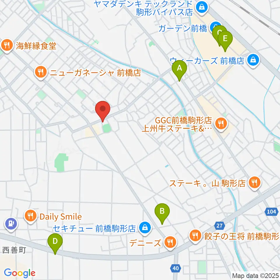 ヴィエナピアノ教室・フルート教室周辺のカフェ一覧地図