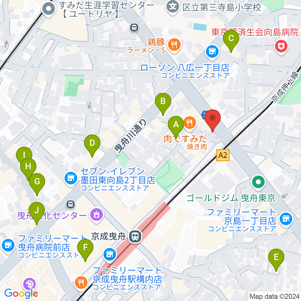 MAT音楽教室 曳舟第二教室周辺のカフェ一覧地図