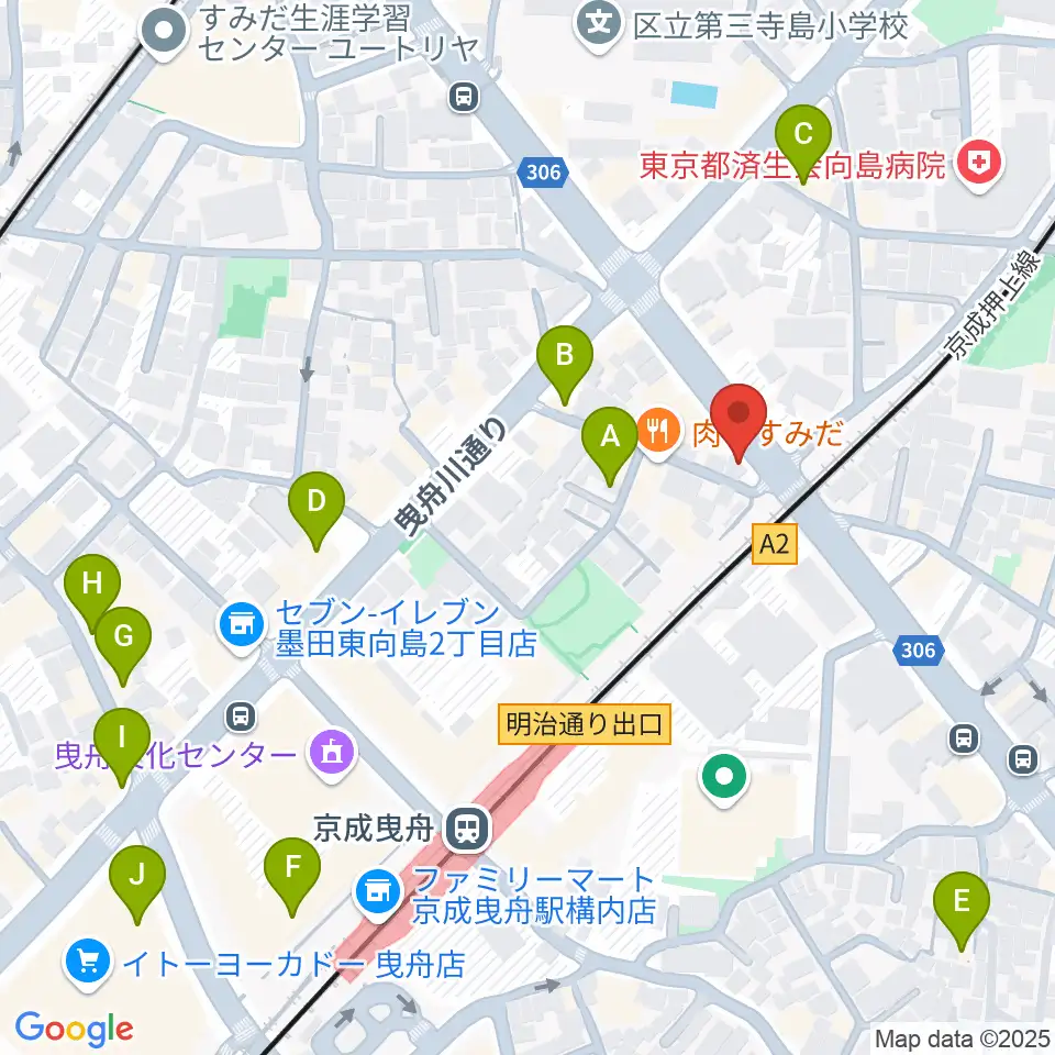 MAT音楽教室 曳舟第二教室周辺のカフェ一覧地図