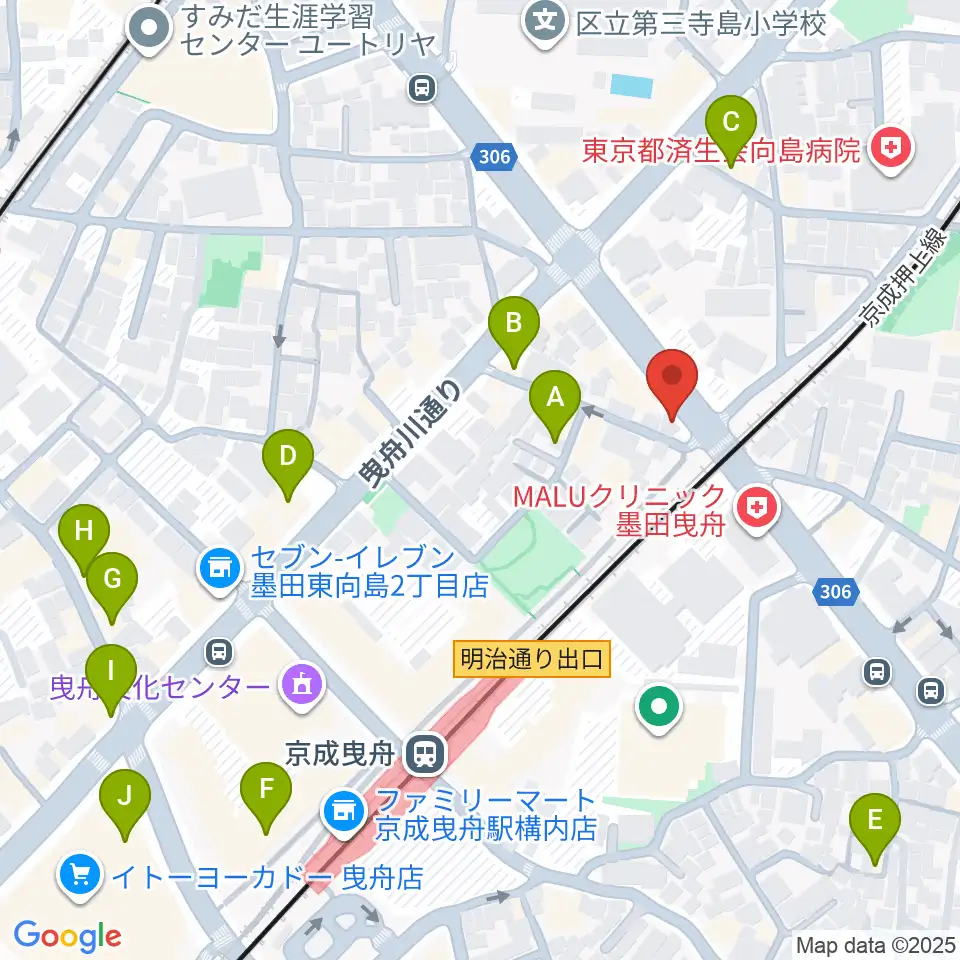 MAT音楽教室 曳舟第二教室周辺のカフェ一覧地図