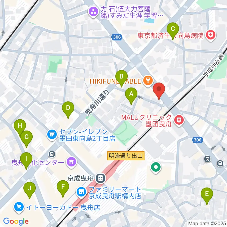 MAT音楽教室 曳舟第二教室周辺のカフェ一覧地図