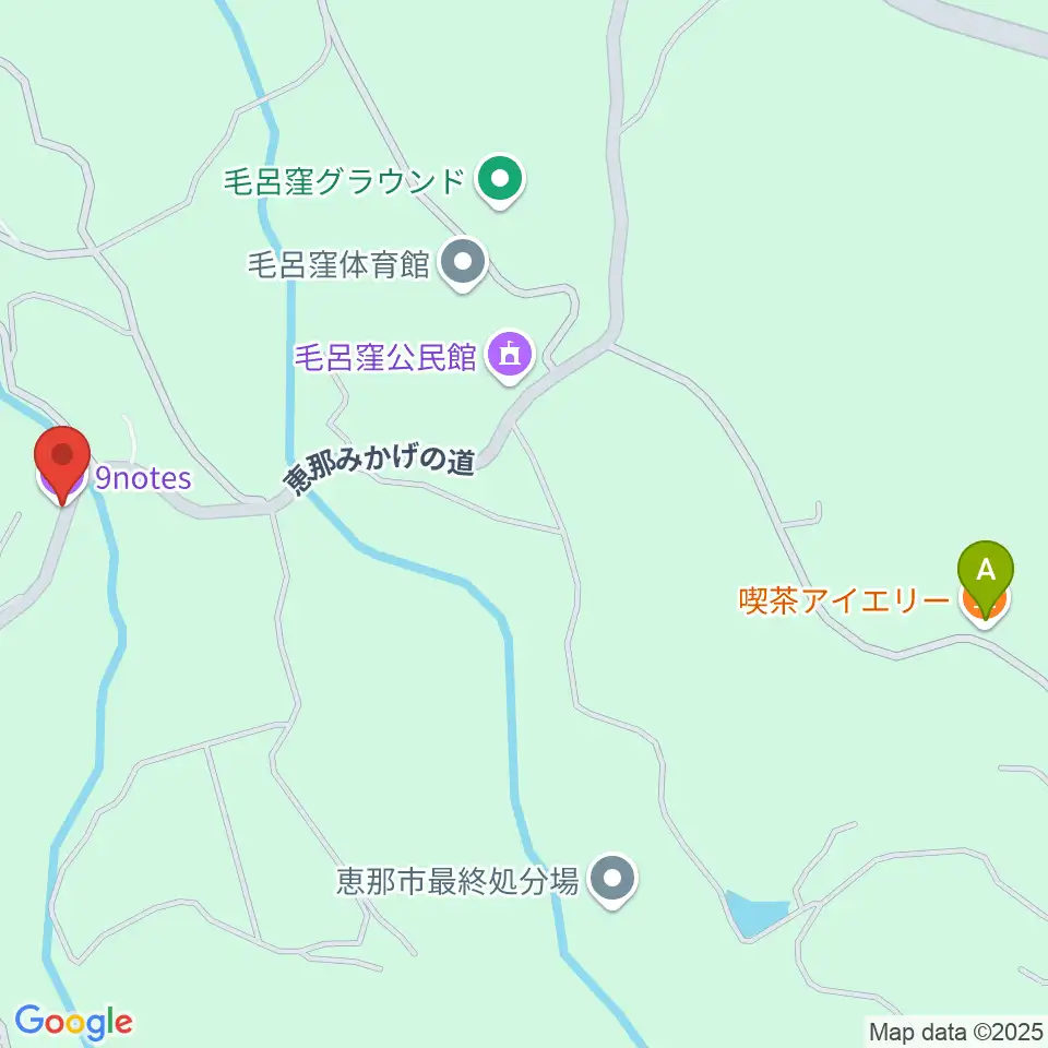 9notes ギター工房周辺のカフェ一覧地図