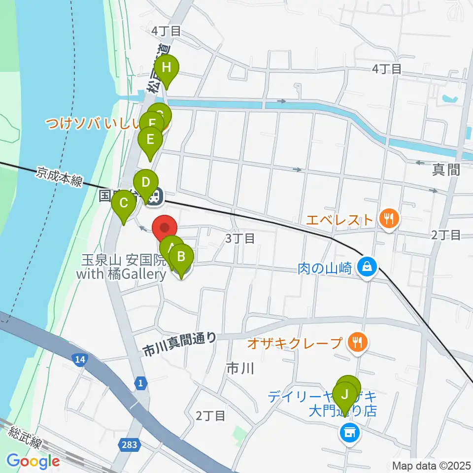 STUDIO Be周辺のカフェ一覧地図