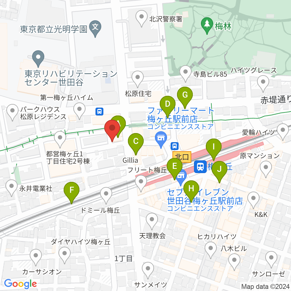 弦遊亭周辺のカフェ一覧地図