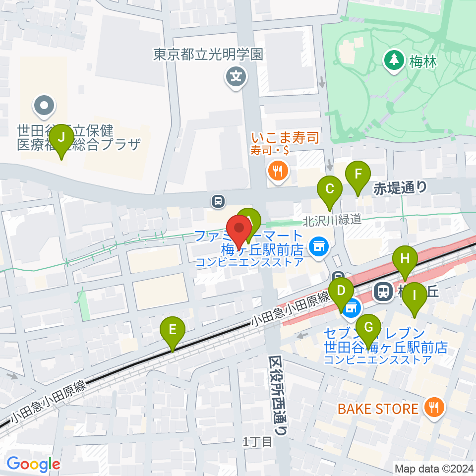 弦遊亭周辺のカフェ一覧地図