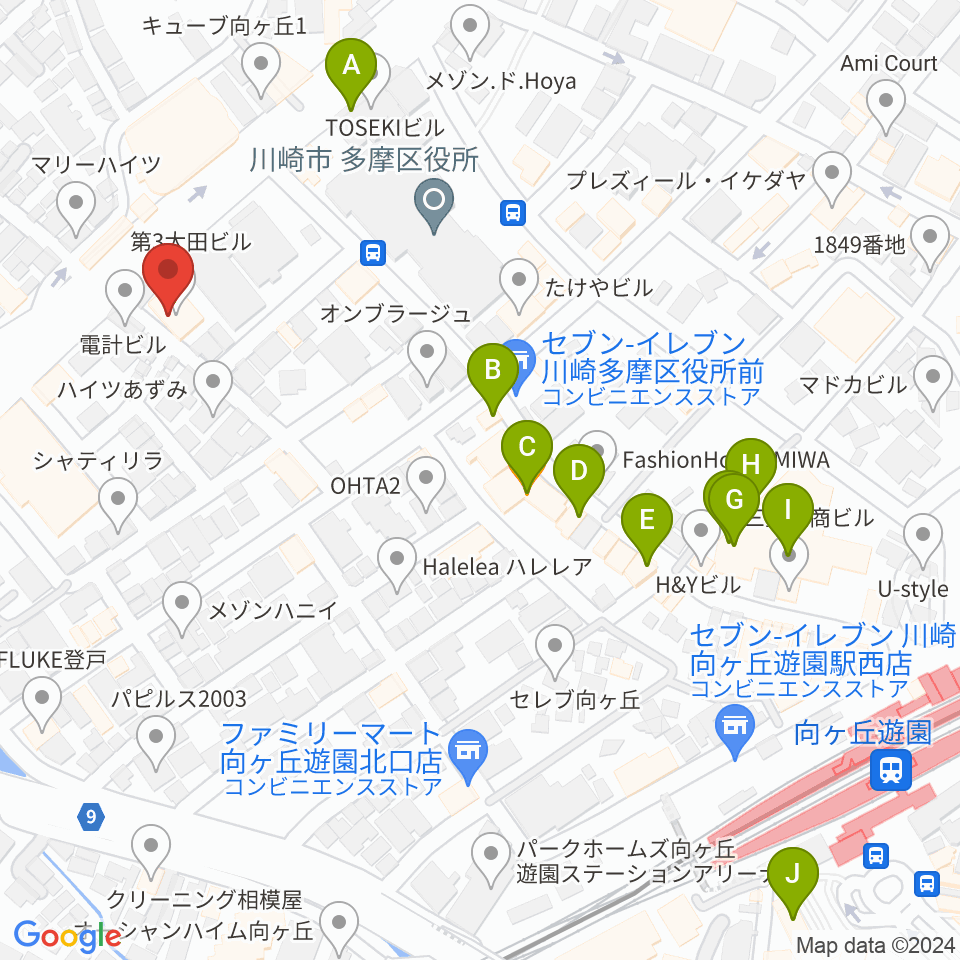 SOUND STUDIO OTA周辺のカフェ一覧地図