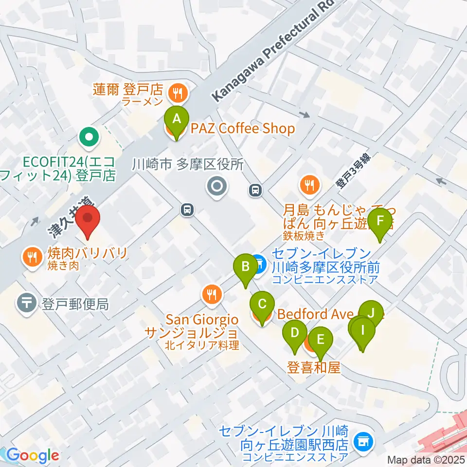 SOUND STUDIO OTA周辺のカフェ一覧地図