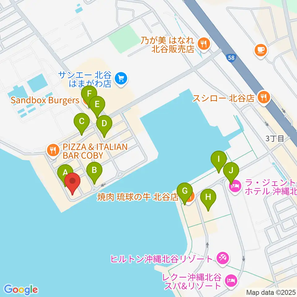 サンセットミュージックスクール周辺のカフェ一覧地図