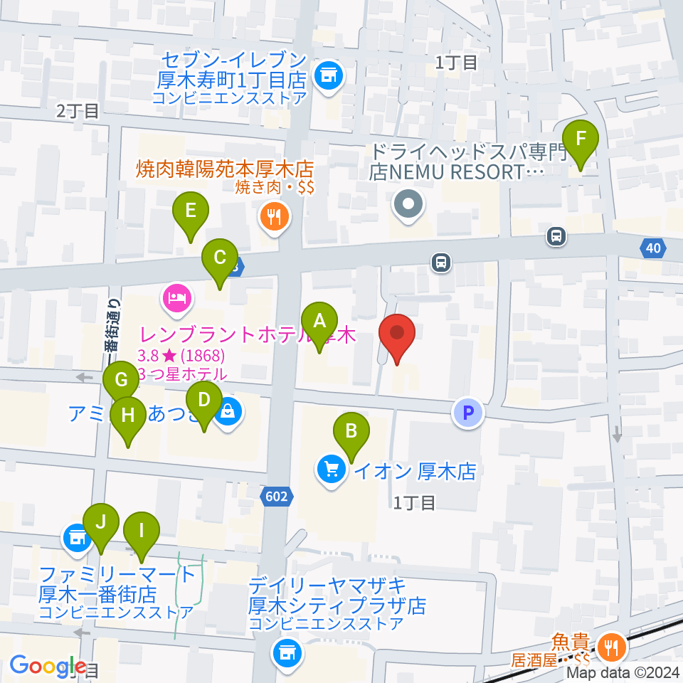 SEAL MUSIC SCHOOL周辺のカフェ一覧地図