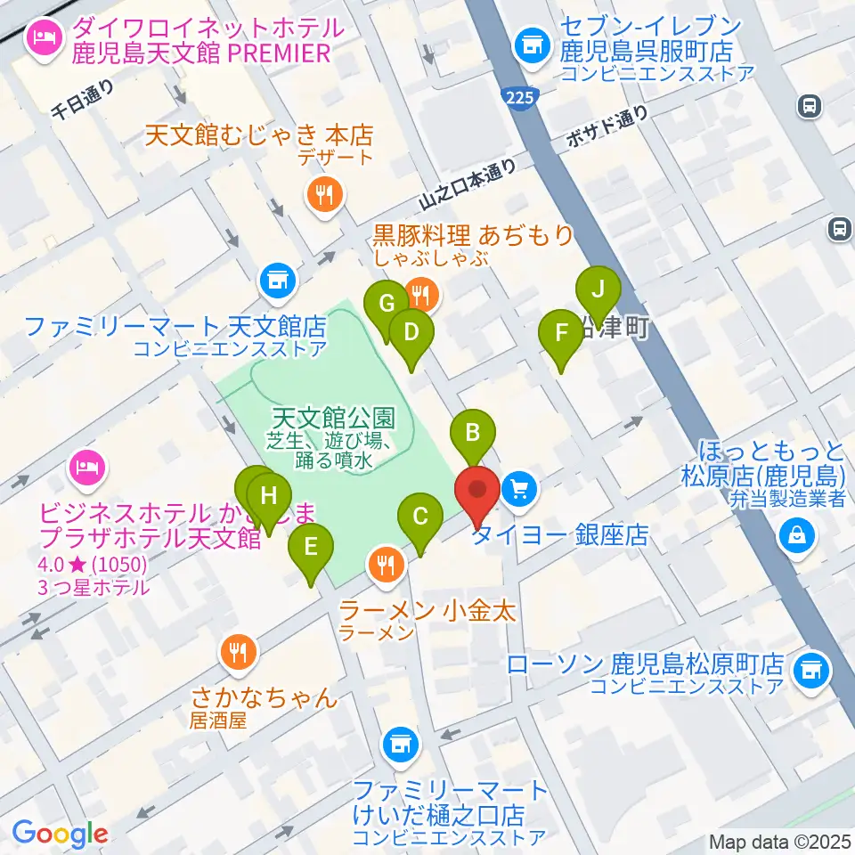 鹿児島スピードキング周辺のカフェ一覧地図