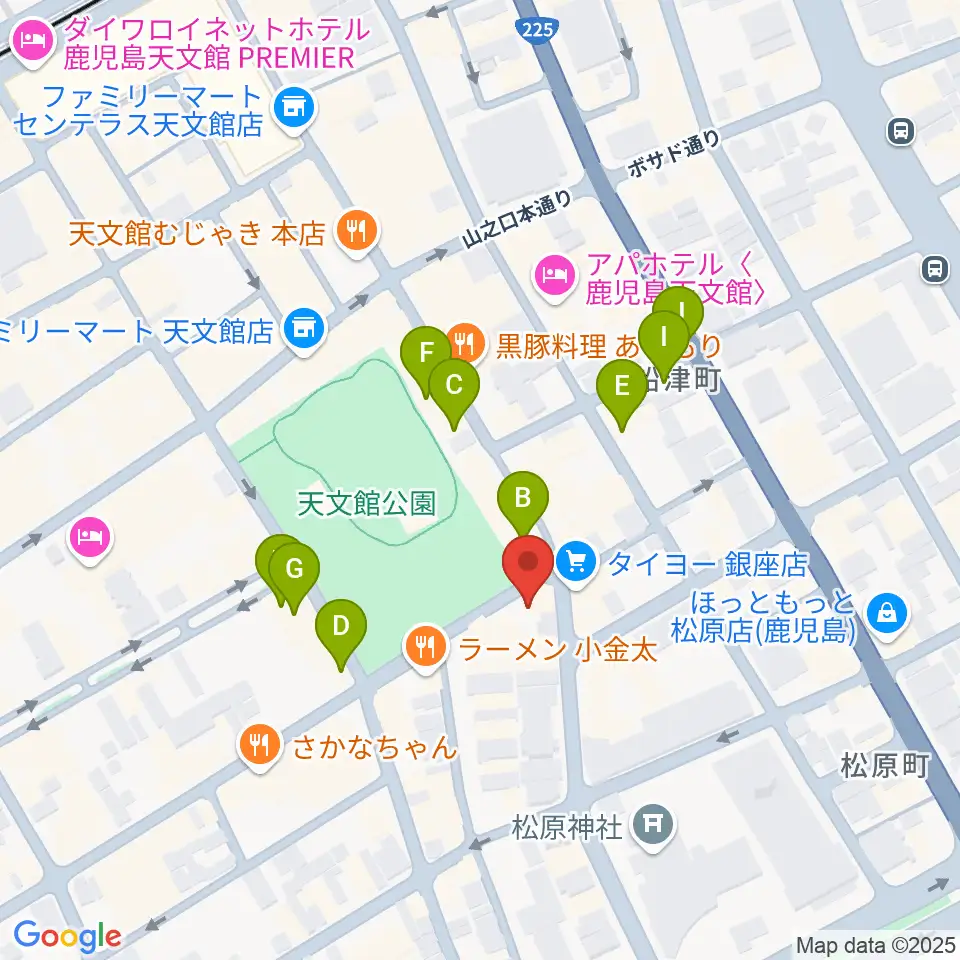 鹿児島スピードキング周辺のカフェ一覧地図