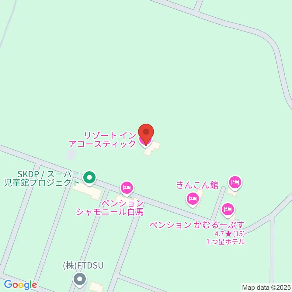 白馬アコースティック周辺のカフェ一覧地図