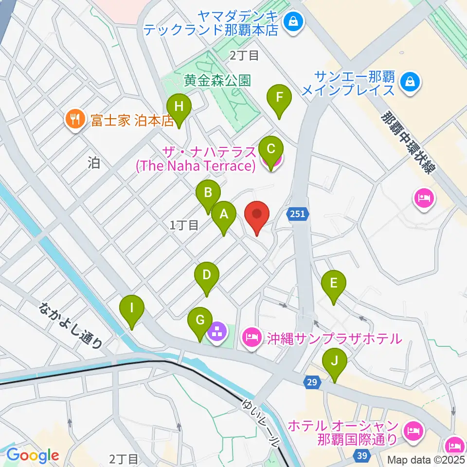 ヒーホースタジオ周辺のカフェ一覧地図