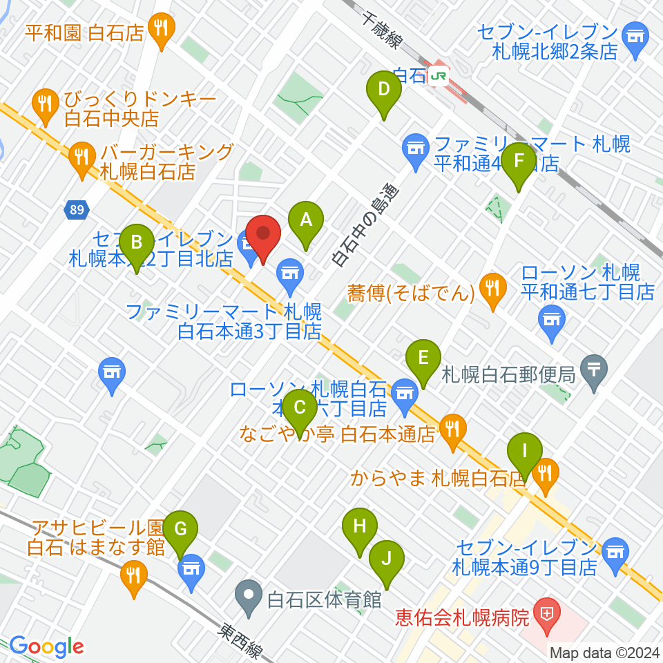 ピグスティー周辺のカフェ一覧地図