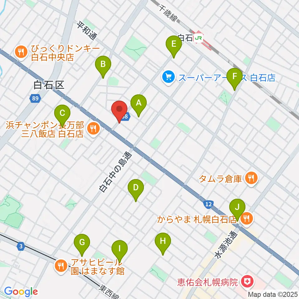 ピグスティー周辺のカフェ一覧地図