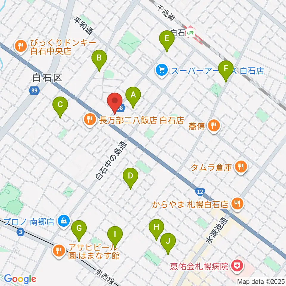ピグスティー周辺のカフェ一覧地図