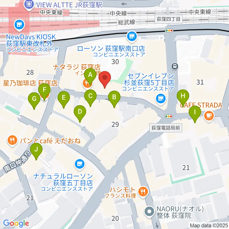 Studio Revival周辺のカフェ一覧地図
