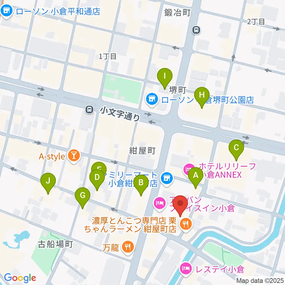 小倉フォークビレッジ周辺のカフェ一覧地図