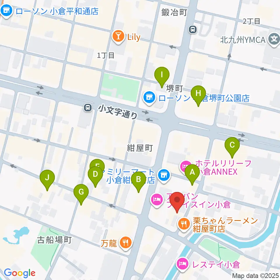 小倉フォークビレッジ周辺のカフェ一覧地図