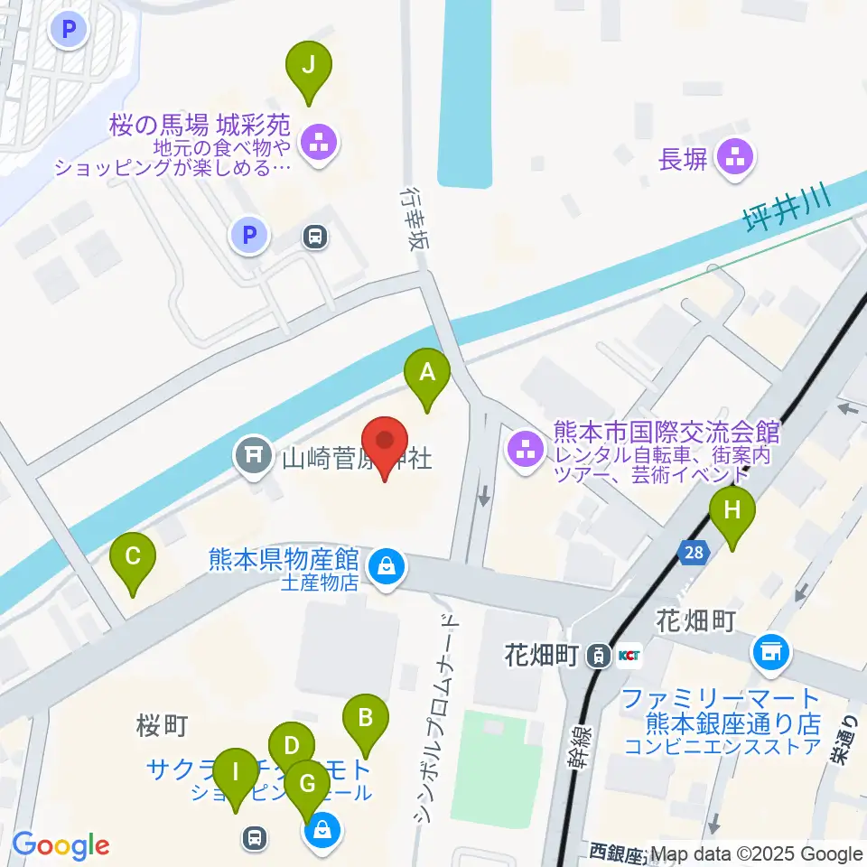 市民会館シアーズホーム夢ホール周辺のカフェ一覧地図