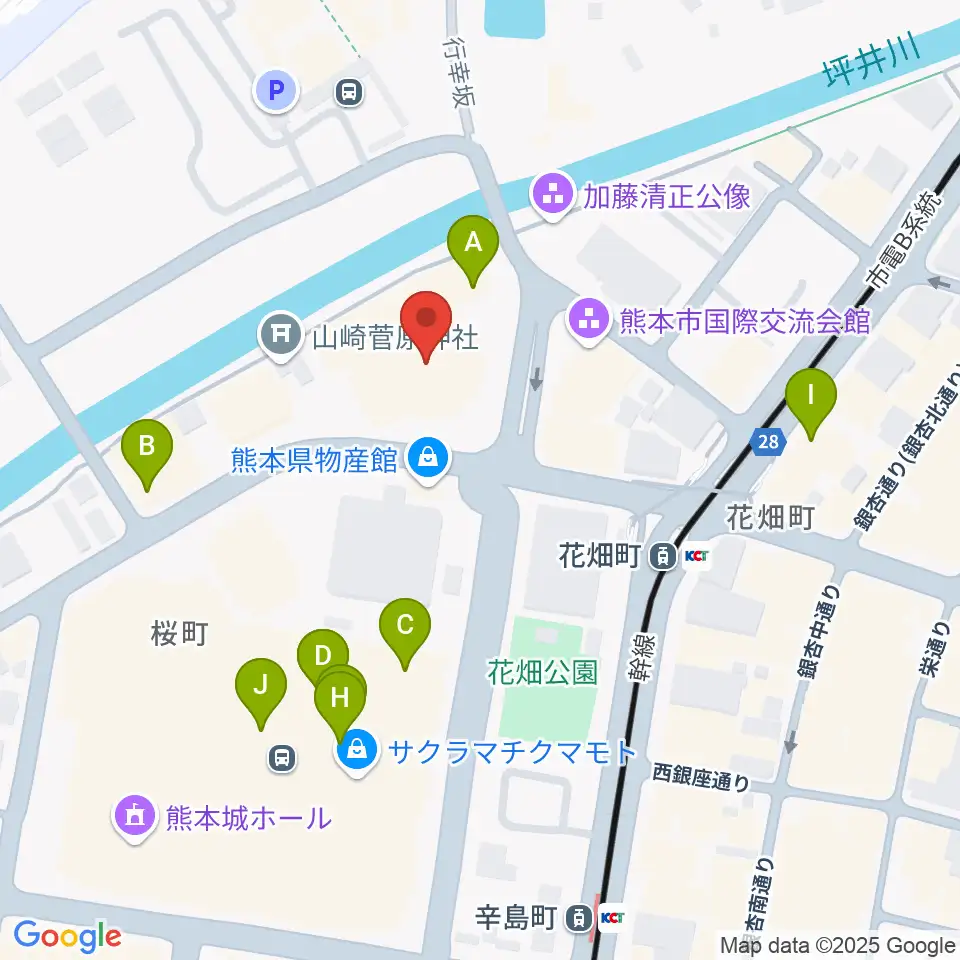 市民会館シアーズホーム夢ホール周辺のカフェ一覧地図
