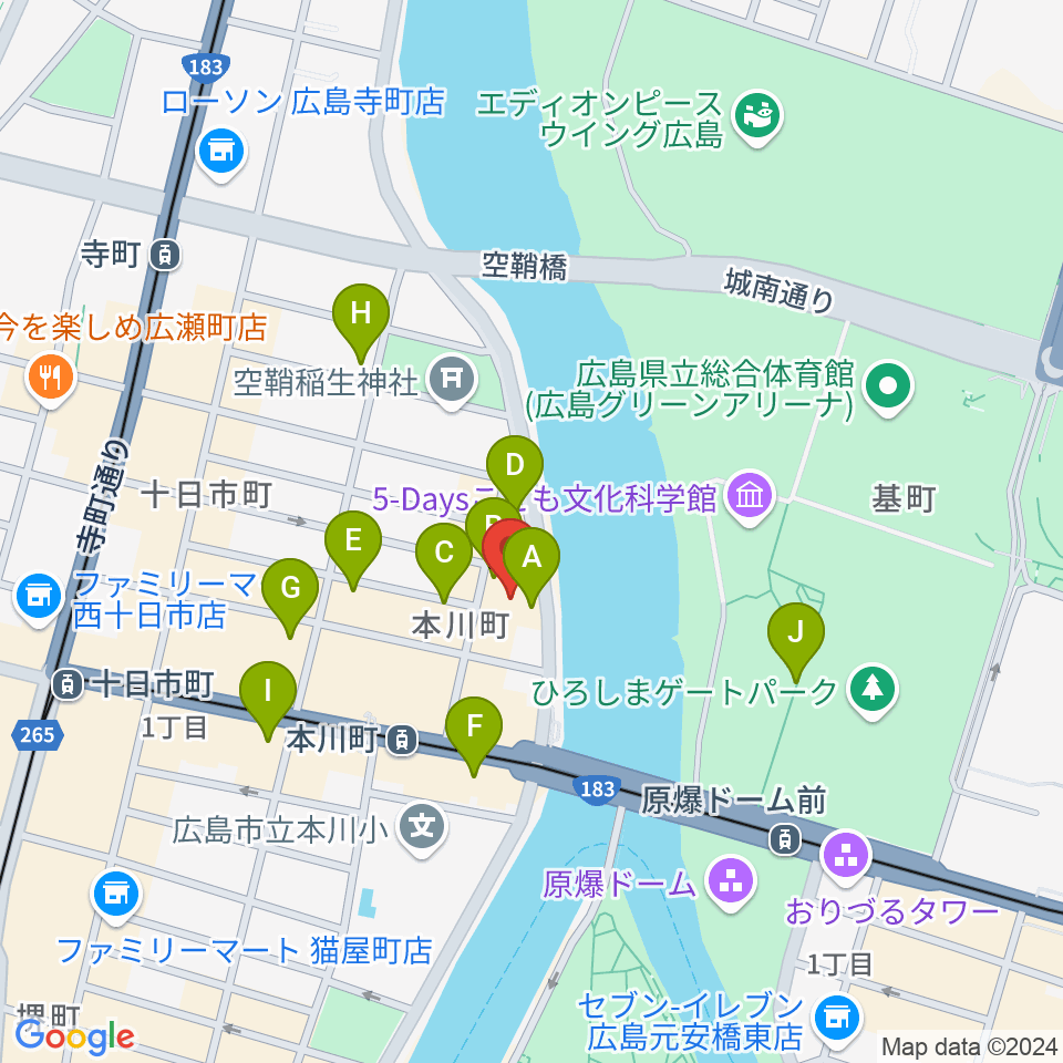 WAKOゲバントホール周辺のカフェ一覧地図