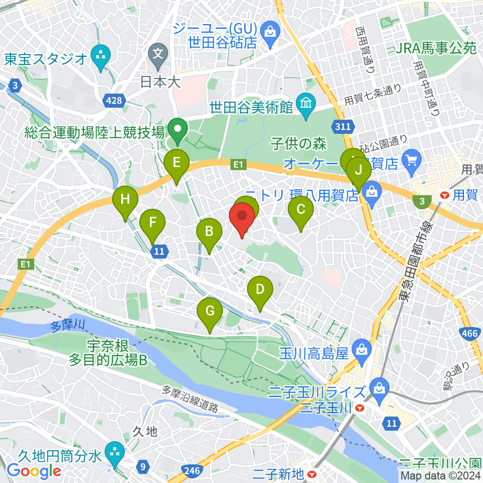 松本記念音楽迎賓館周辺のカフェ一覧地図