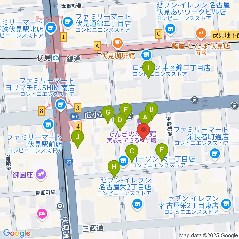 電気文化会館 ザ・コンサートホール周辺のカフェ一覧地図