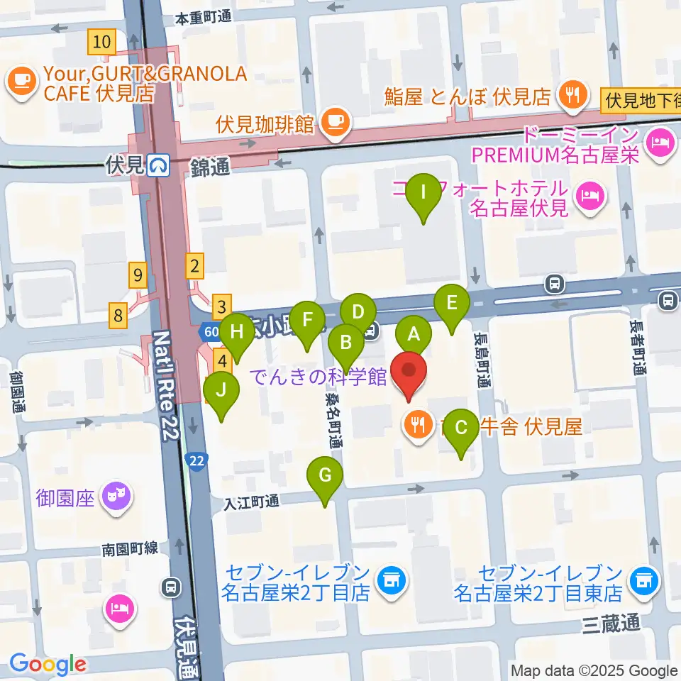 電気文化会館 ザ・コンサートホール周辺のカフェ一覧地図