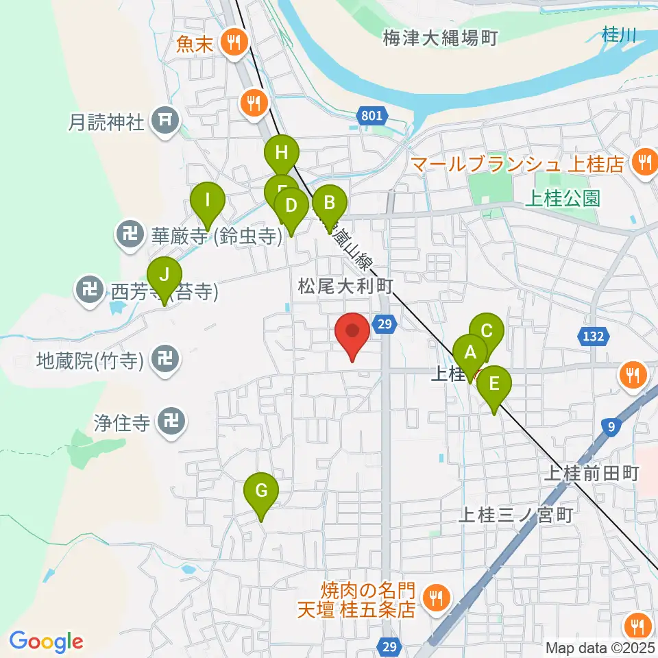 青山音楽記念館バロックザール周辺のカフェ一覧地図
