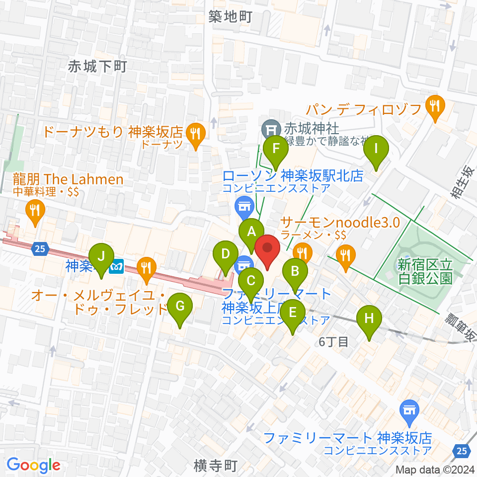 音楽の友ホール周辺のカフェ一覧地図