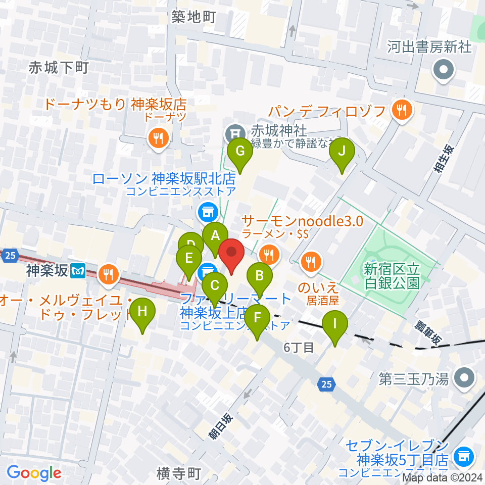 音楽の友ホール周辺のカフェ一覧地図