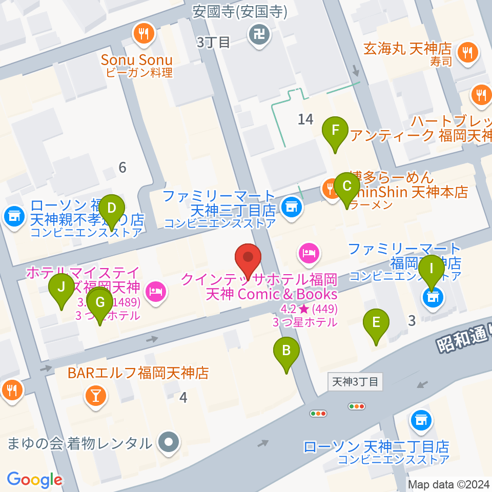 MRTミュージックスタジオ周辺のカフェ一覧地図