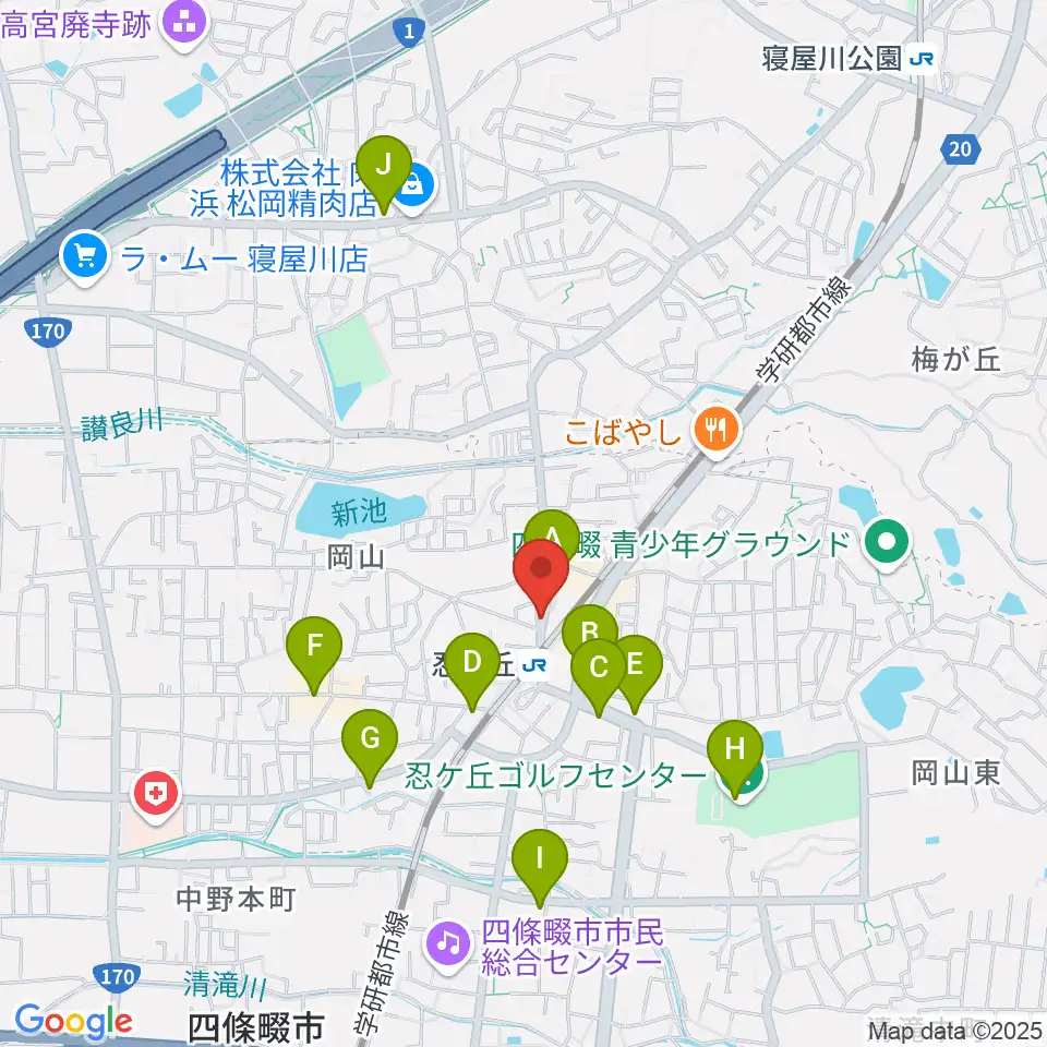 スタジオ・ペグ周辺のカフェ一覧地図