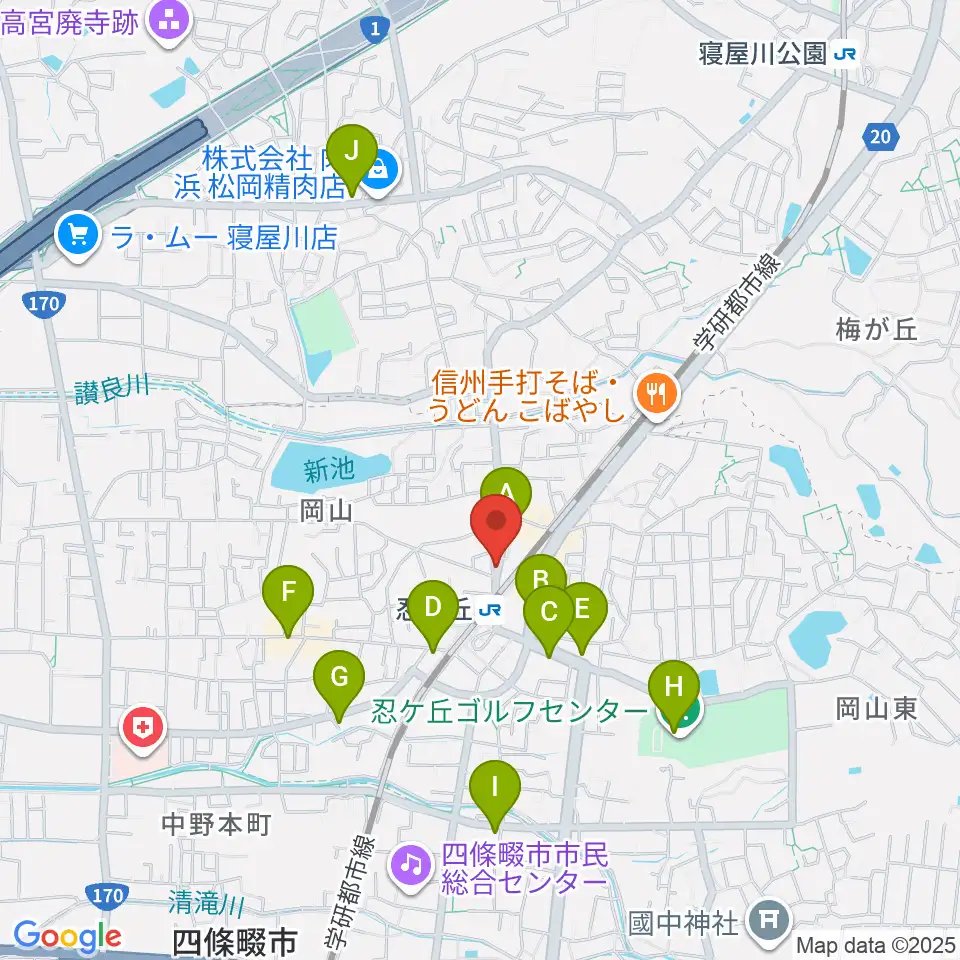 スタジオ・ペグ周辺のカフェ一覧地図