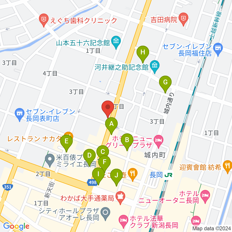 スタジオ・チャオ周辺のカフェ一覧地図