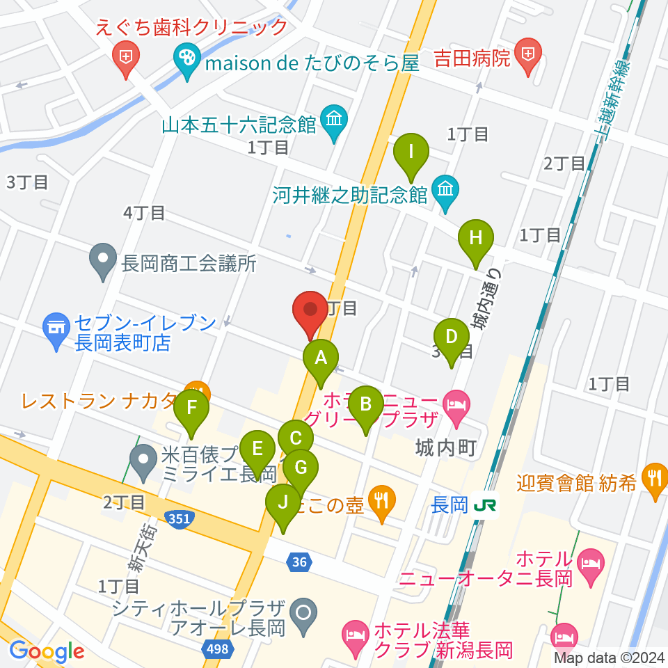 スタジオ・チャオ周辺のカフェ一覧地図