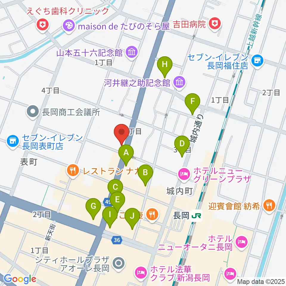 スタジオ・チャオ周辺のカフェ一覧地図