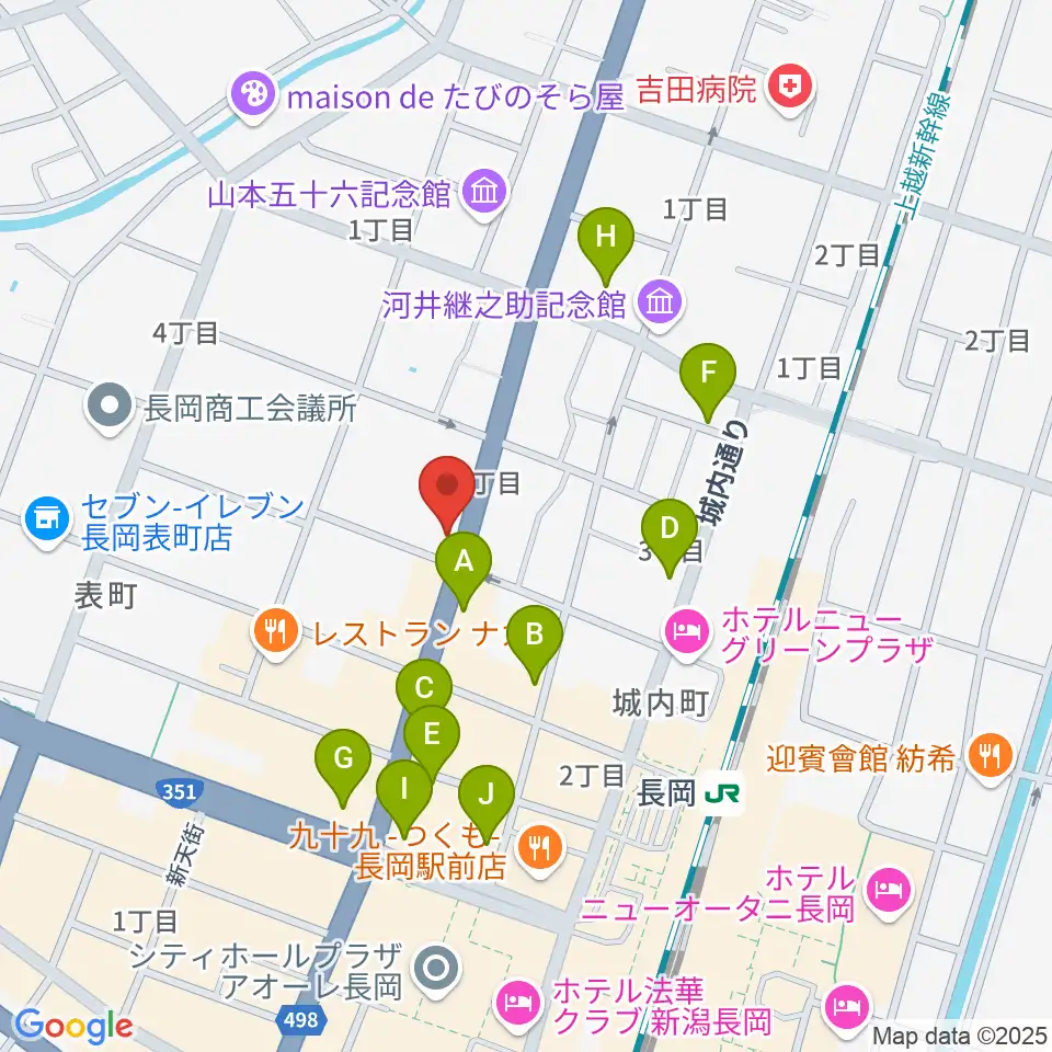 スタジオ・チャオ周辺のカフェ一覧地図